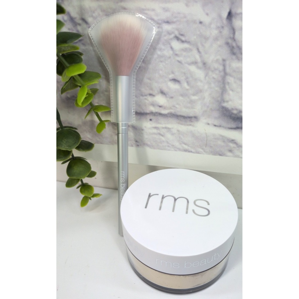 NEW LOT2🌿RMS Beauty Hydra Setting Powder Light Fan Brush 10g/.35oz Made Italy